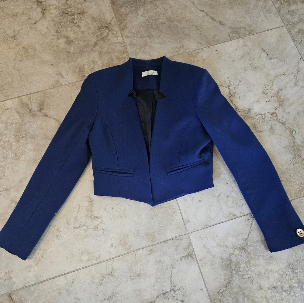 Closet Royal Blue Cropped Women's Blazer